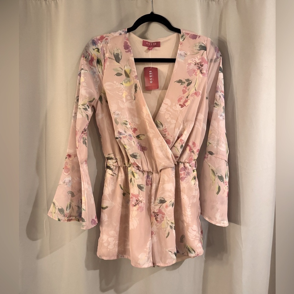 NWT Guess Blush Floral Romper
